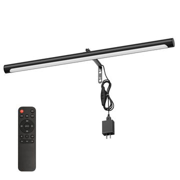 24" Plug in Picture Light 9W Black Art Light with Remote