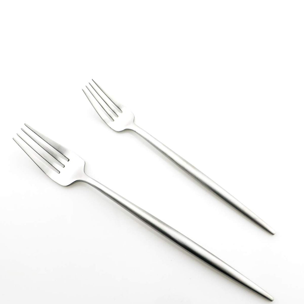 Luxury Silverware Royal Cutlery Set - 24 Pieces Flatware Set - Service For 4 Silver 18/10 Stainless Steel - Matte