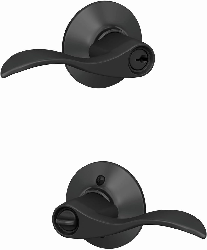 ACC 622 Accent Door Lever, Keyed Entry Lock, Matte Black