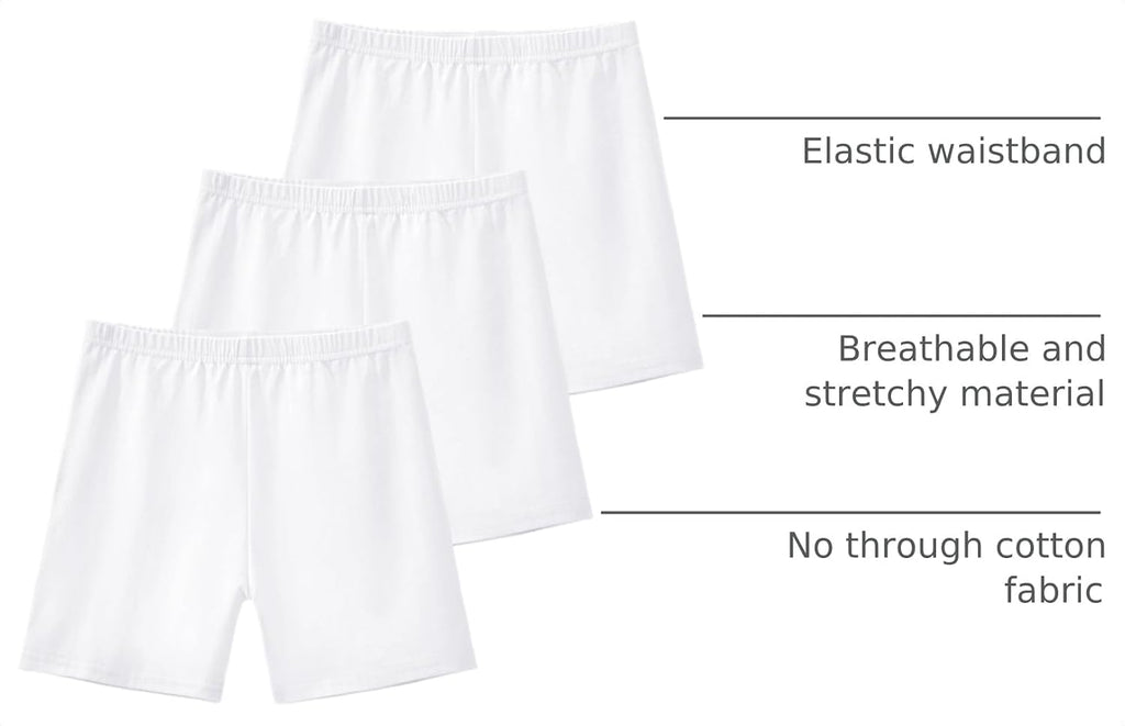Girls Bike Shorts Cotton Cartwheel Dance Under Dress Shorts for Kids