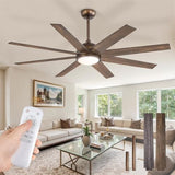 Fanbulous 60" Ceiling Fan with LED Light and Remote - Black