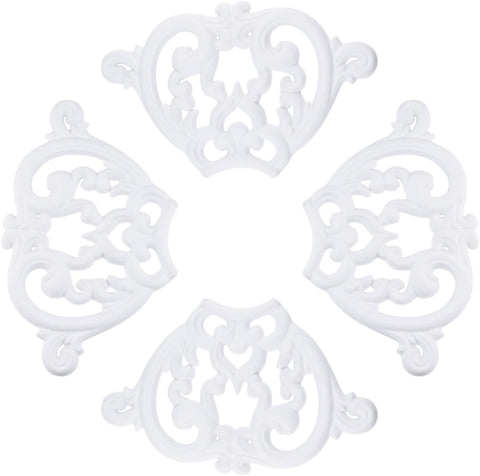 1PCS PU Ceiling Medallion Decorative Ceiling Fan Medallion White Round Home Lighting Living Room Ais