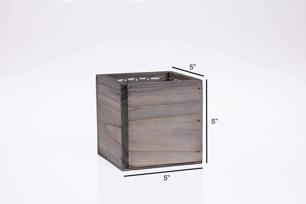 Wooden Planter Box, Rustic Barn Wood with Plastic Liner l Garden Decor l Restaurant and Wedding Decorations l Wedding