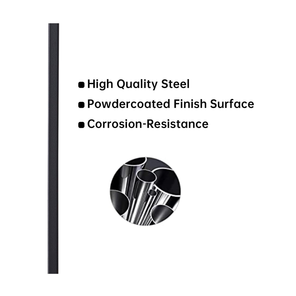 Balusters for Staircase Interior - Stair Railing Indoor Spindles, Iron Balusters Banister, Hollow Square, 1/2inch x