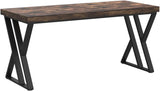 Writing Computer Desk, 55 inch Heavy Duty Study Desk with Z-Shaped Metal Leg, Modern Simple Home Office Computer Desk
