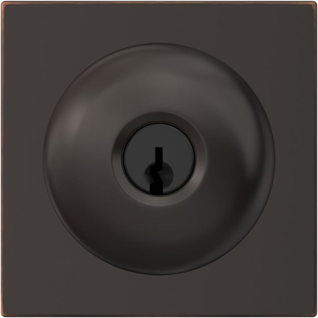 Plymouth Keyed Entry Door Knob, Interior/Exterior, Aged Bronze