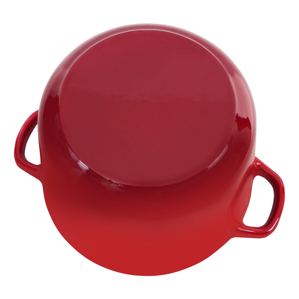 Dutch Oven Pot with Lid 2.8 Qt Cast Iron Dutch Oven for Bread Baking, Red Enameled Cast Iron Soup Pot, Small Deep
