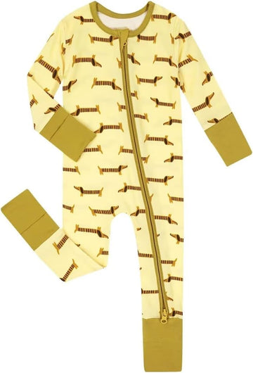 Unisex Baby Bamboo Viscose Pajamas with Mittens and Feet Cuffs