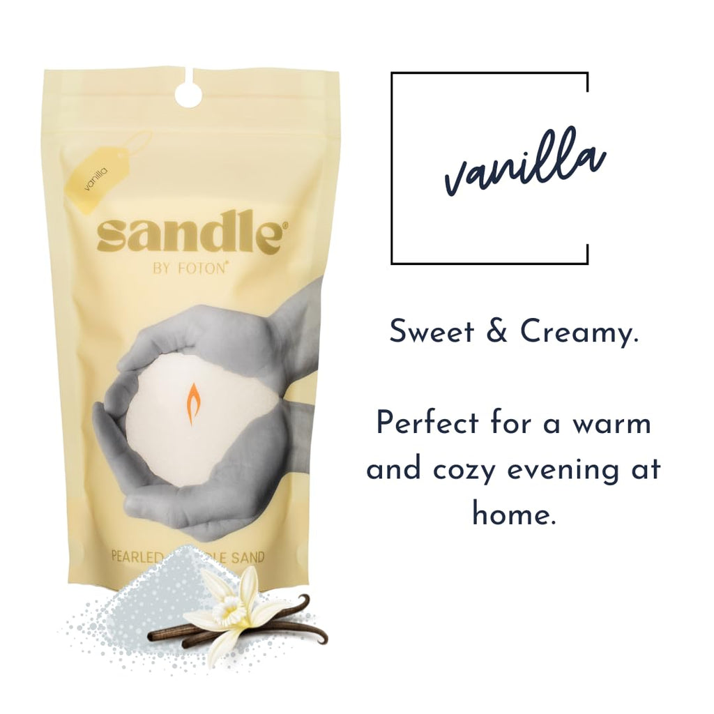 Sandle Pearled Candle 10Oz 2 Pack, Vanilla Scented