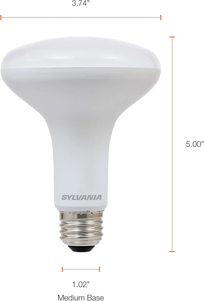 ECO LED BR30 Light Bulb, 65W = 10W, Dimmable, Frosted Finish, 650 Lumens, 2700K, Soft White - 4 Pack