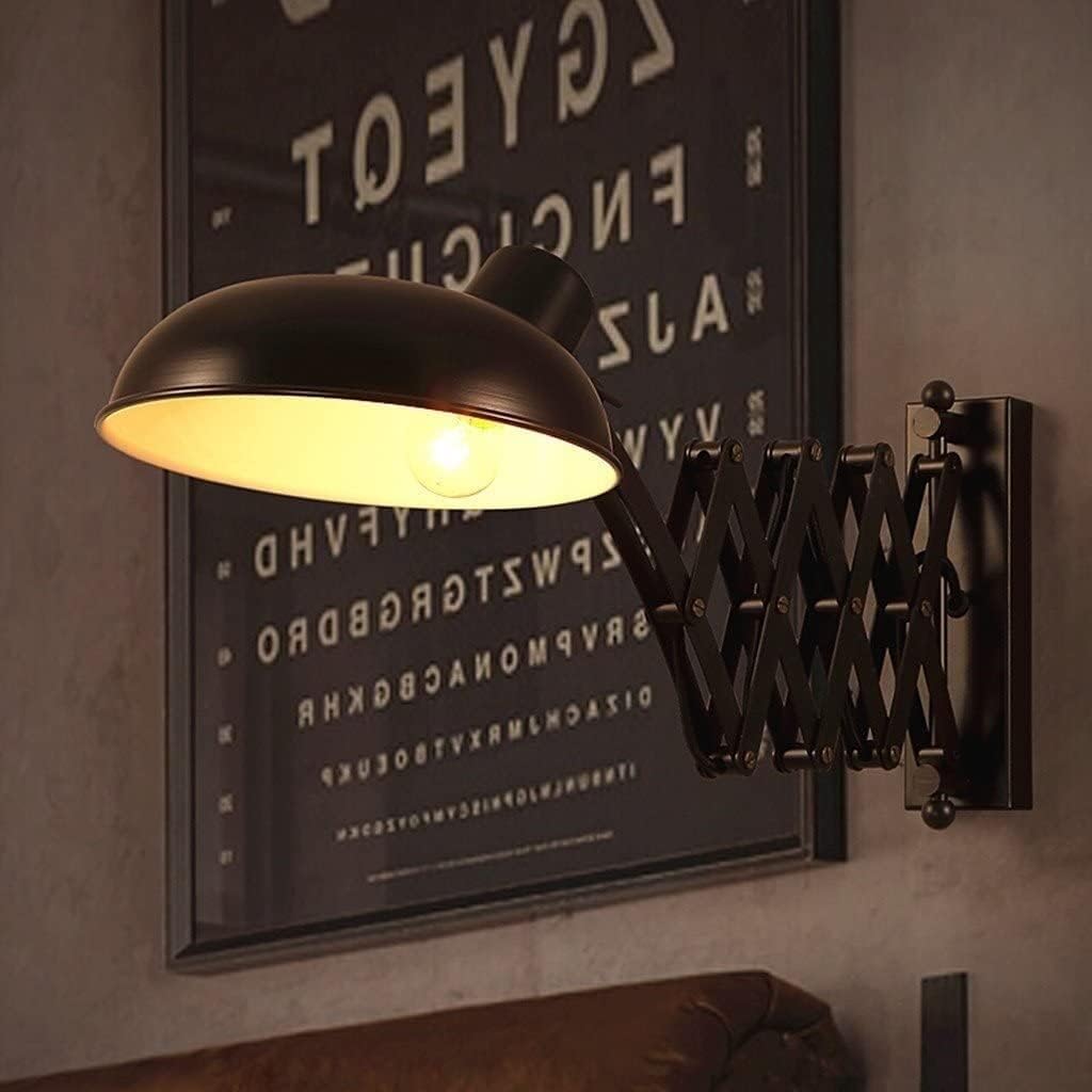 Wall Lamp Industrial Wind Retractable Wall Sconce Accordion Wall Light Restaurant Bedroom Study Bedside Lamp Wall