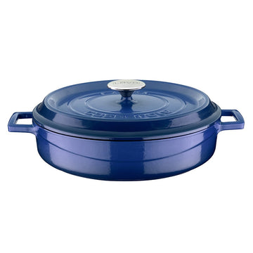 Signature Enameled Cast-Iron Multi-Purpose Braiser Oven - 3-1/2 Quart, Cobalt Blue