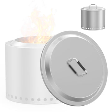 Fire Pit Lid for Yukon 27" Accessories, Round Fire Pit Cover for Lid Yukon Cover, Stainless Steel Lid with Handle for