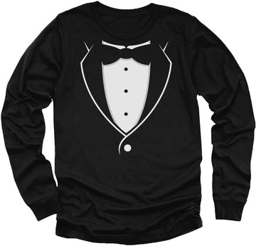 Toddler Tuxedo Long Sleeve Shirt Kids Bow Tie Wedding Party Suit