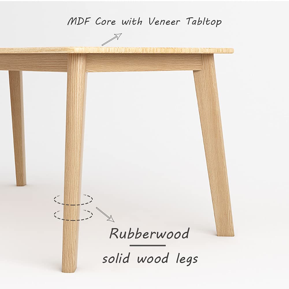 Simple Wooden Writing Desk - 39" W PC Laptop Computer Table, Oak