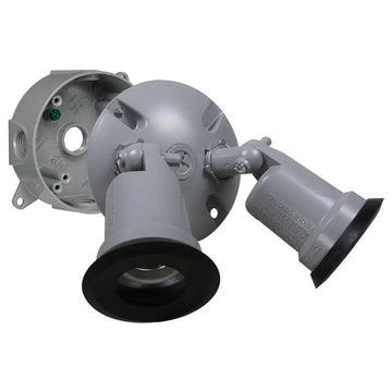 Traditional Outdoor Flood Light Kit, Gray
