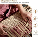 4-Piece Wicker Outdoor Patio Furniture Set - Conversation | Beige All-Weather Resistant with Thick Cushions for Backyard, Garden & Porch