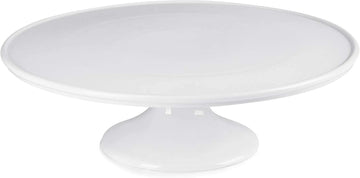 Porcelain Cake Stand 12-Inch, Round Dessert Display, Elegant White Cupcake Holder for Celebrations, Weddings, Parties