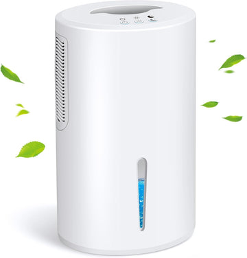 Small Dehumidifier for Bedroom up to 1000 Sq.Ft, 68 OZ Water Tank Dehumidifier for Home with Auto Shut-Off