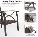 6-Piece Metal Outdoor Patio Furniture Set | Grey for Backyard, Garden & Porch