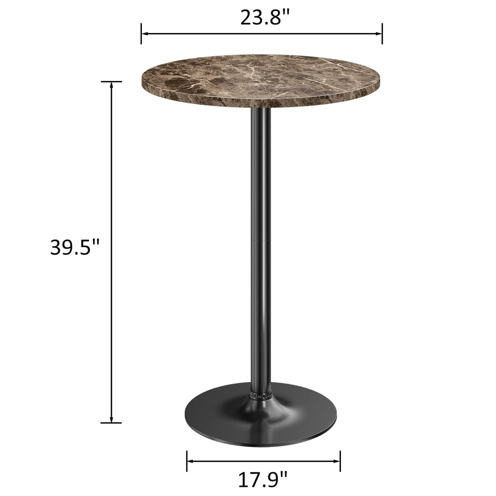 Bistro Pub Table Round Bar Height Cocktail Table Bar, Round Bar Tables for Party, Dining Room, Living Room and