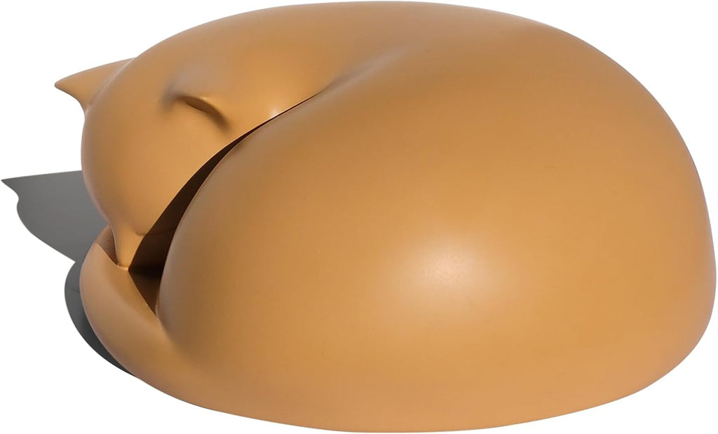 Cat Urn, Sleeping Resin Cremation Pet Urns for Cat Ashes, Orange