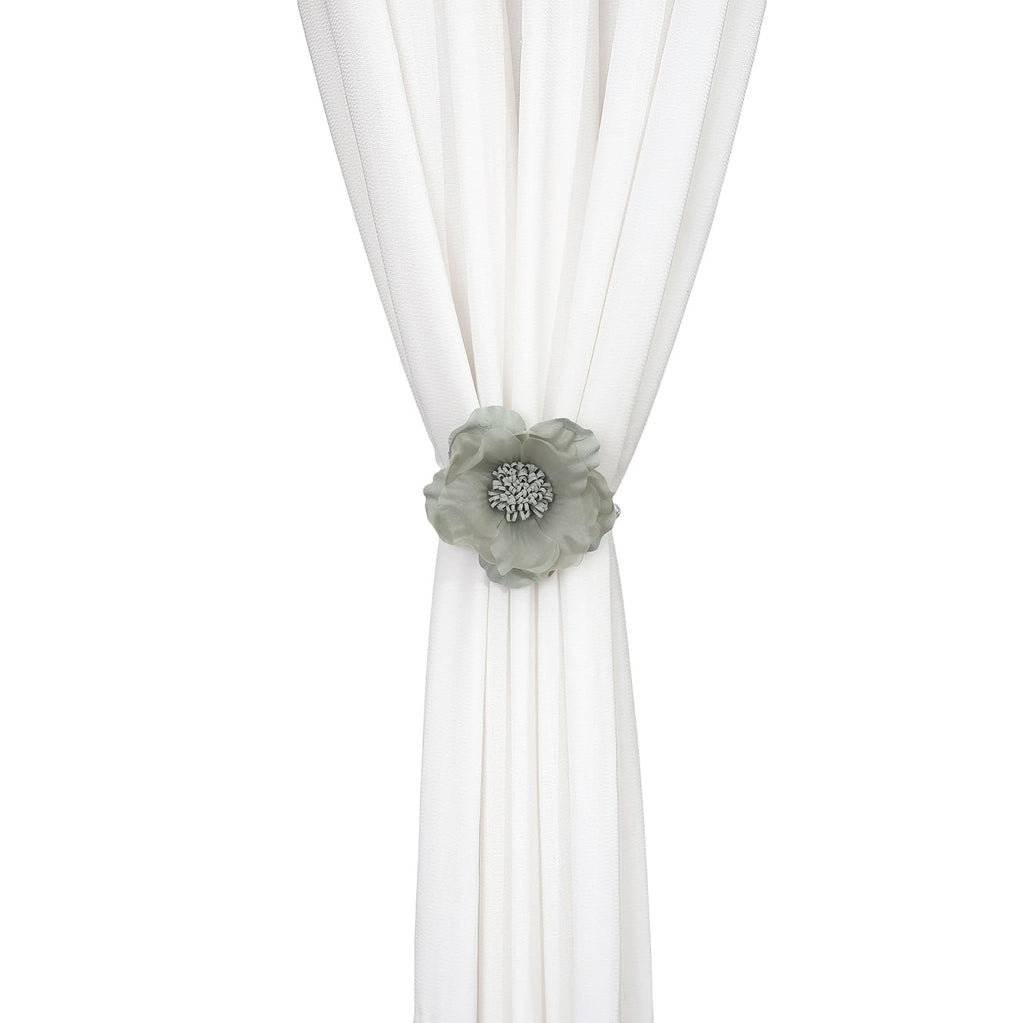 Pearl Flower Magnetic Curtain Tieback, Green