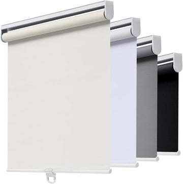 Blackout Cordless Roller Shade Windows, 22"W x 72"H, Ivory