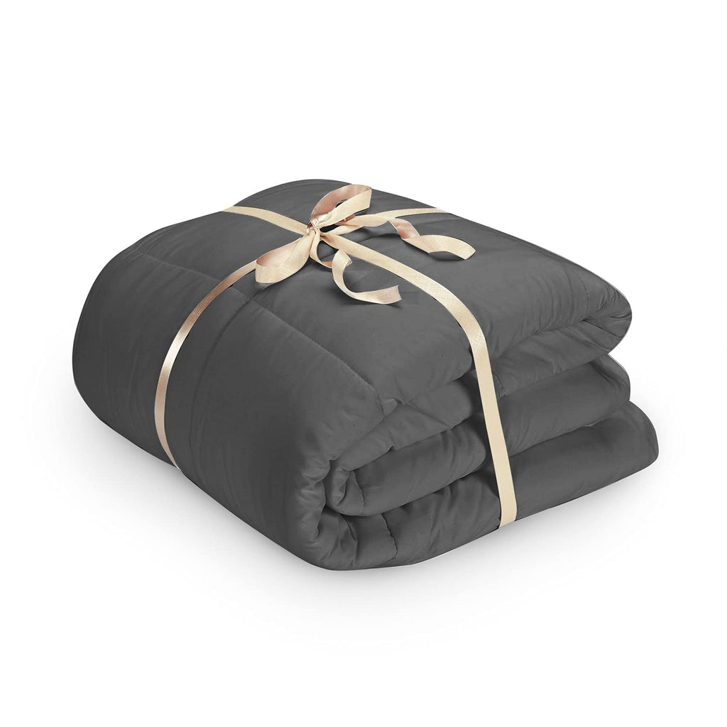 Comforter - All Season Down Alternative Bedding Comforter/Duvet Insert, Ultra Soft, Box Stitched. King Size, Gray