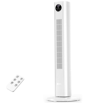 Tower Fan 25ft/s Standing Fan 85° Oscillating Fan with Remote, 3 Speeds, 4 Modes, 12H Timer, Portable Bladeless Floor