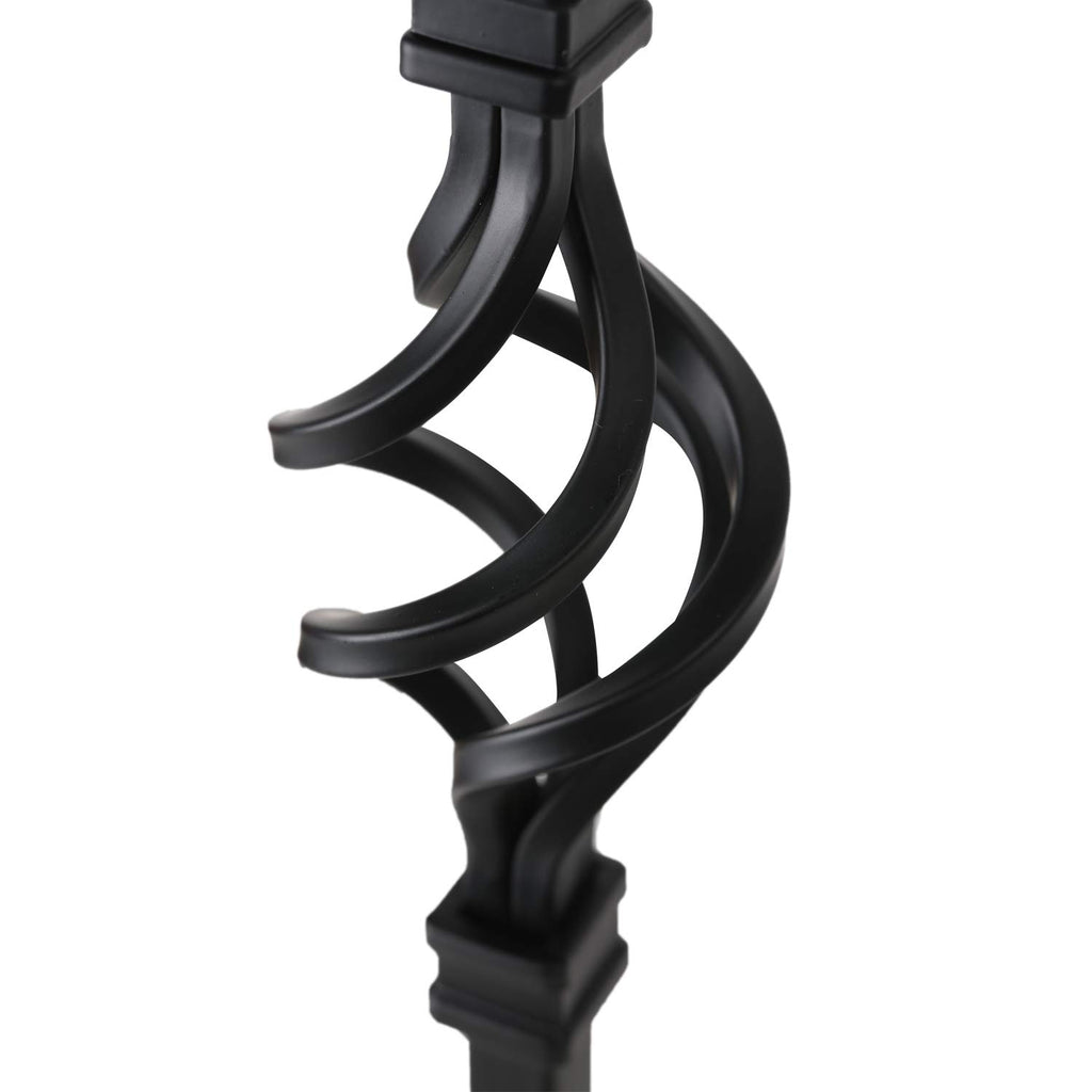 S08 Wrought Iron Balusters Set of 10 Decorative Metal Balusters for Decks Spiral Stair Railing 1/2-inch Hollow Single