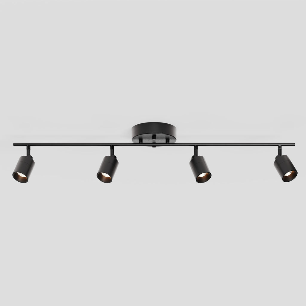 Shura Bronze 4-Light Track Light with Rotatable Heads, Integrated LED Bulbs, 3 ft. Track Lighting Kit, 3000k, 2240
