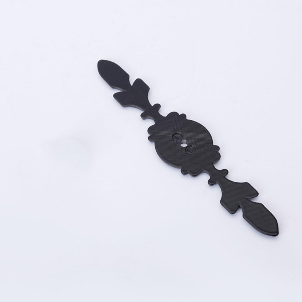 10 Packs Cabinet Knob Back Plates, 4.7in Length and 0.9in Width, Black