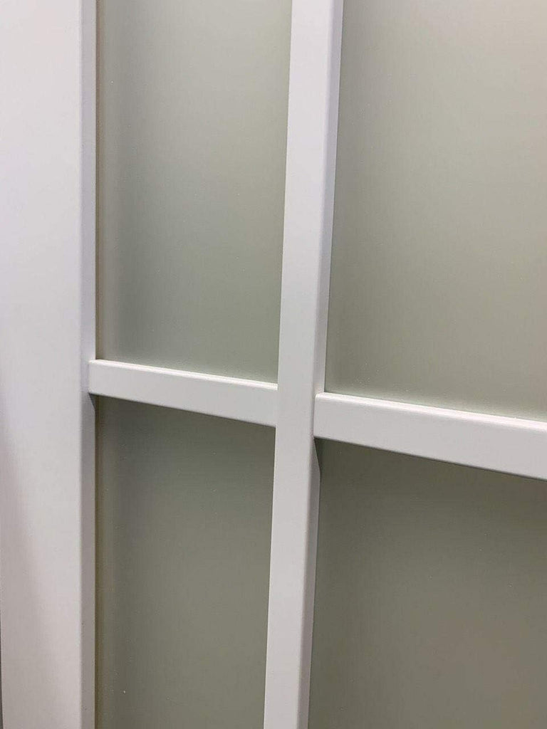 Solid French Door Frosted Glass 12 Lites 32x80 inches | Felicia 3312 Matte White | Single Regural Pa