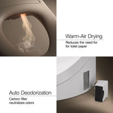 K-77795 Eir Comfort Height One-Piece Elongated, Dual-Flush, Smart Toilet with Bidet Built In, White