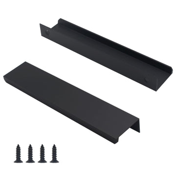 30 Pack Modern Kitchen Cabinet Handles, Black Finger Pulls Drawer