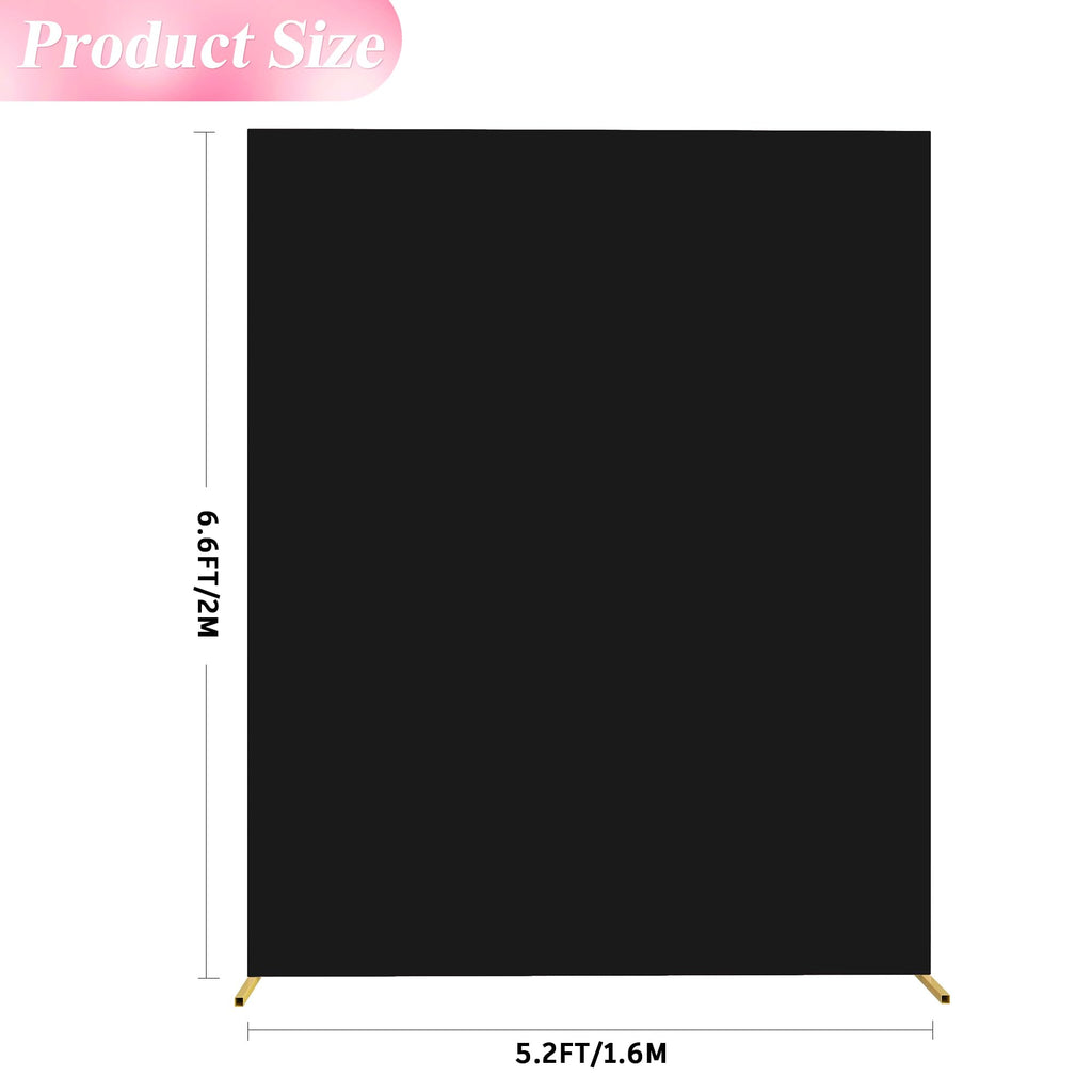 Square Backdrop Cover Black Square Wedding Arch Cover, 6.6x5.2FT