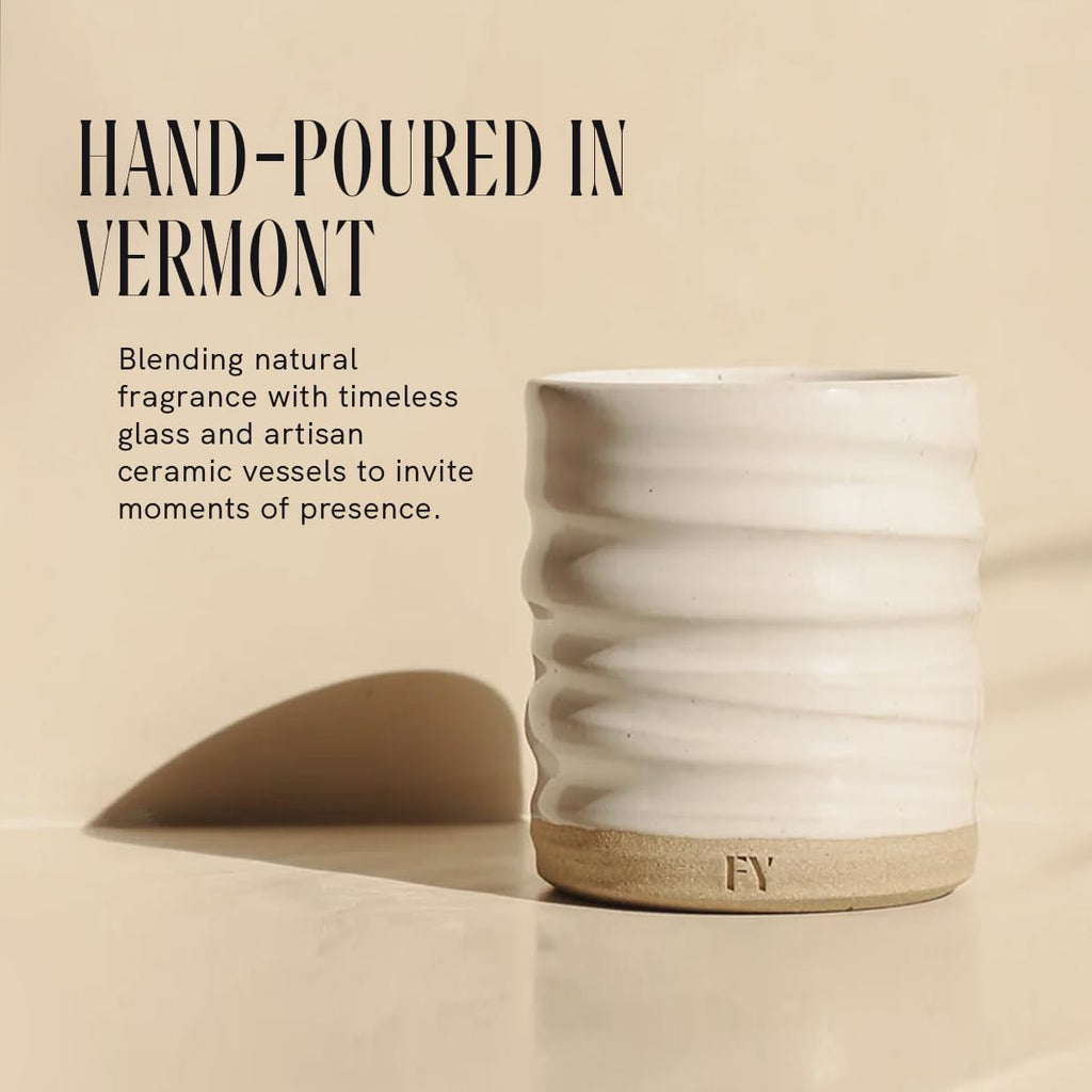 EAU/Water Candle - Bergamot, Orange Blossom & Aquatic Notes | Wheel Thrown Reusable Ceramic Vessel | Hand-Poured - Set of 12
