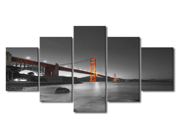 San Francisco Golden Gate Bridge Home Decor San Francisco Cityscape Poster Painting on Canvas San Francisco Skyline