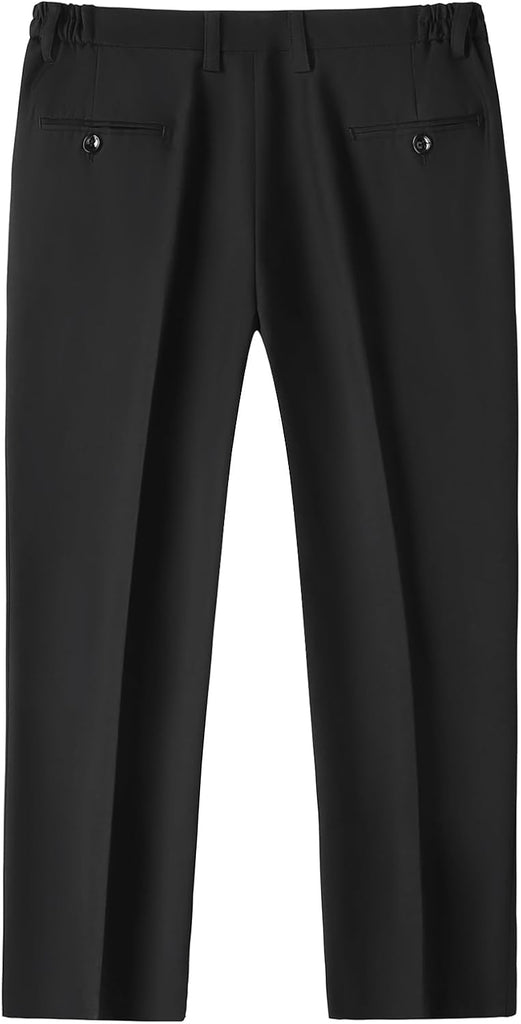 Boy Formal Tuxedo Suit Set Kid Dress Outfit 2 Piece Jacket Black Pants