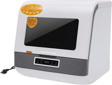 110V 800W Portable Dishwasher, Compact Dish Washing Machine Automatic Mini Dish Washing Machine Coun