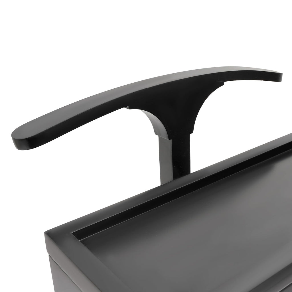 Wood Suit Valet Stand for Men, Clothes Organizer with Drawer, Accessory Tray, and Trouser Bar, Freestanding Suit