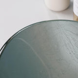 Oval Bathroom Vessel Sink Tempered Glass With Faucet Pop Up Drain Washing Bowl Waterfall Above Counter Set