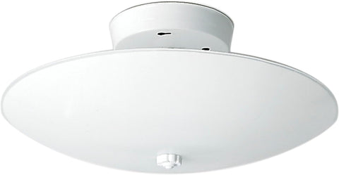 Round Close to Ceiling Fixture, White -12 Inches