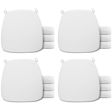 12 Pieces Wedding Ballroom Chair Cushion 15 x 15 Inch, White