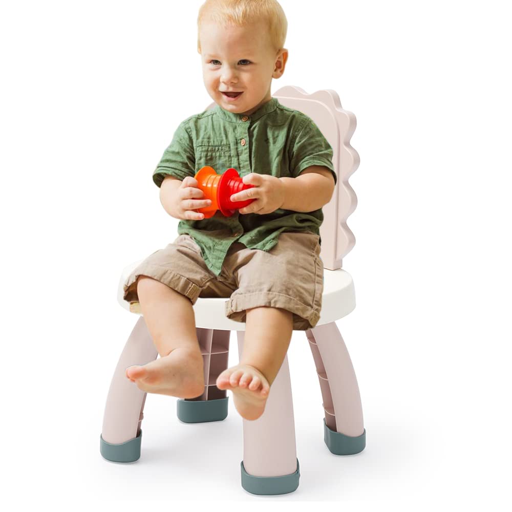 Toddler Chair, Plastic Kids Dino Chair, Pink