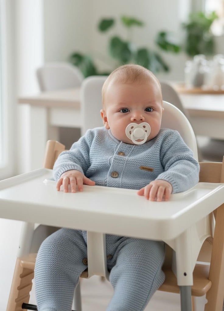 Baby knitted overalls - romper - knitwear jumpsuit, blue