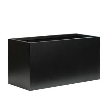 Black Planter Box 36" L x 12" W x 16" H, Rectangular Metal Planter