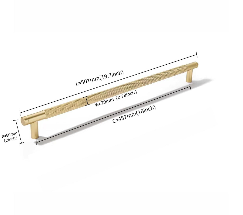 18 Inch(457mm) Drawer Appliance Handles Knurled Gold Cabinet Pulls Drawer Pulls Kitchen Hardware Kitchen