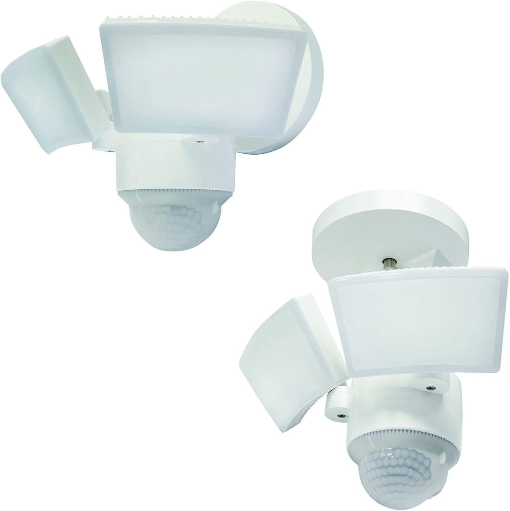 LED Outdoor Motion Sensor Security Floodlight - 1100 Lumens, 180° Detection, Weatherproof Design, Versatile Eave or